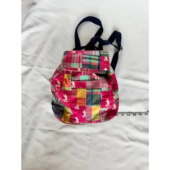 Colorful Disney Parks patchwork mini backpack with Mickey Mouse head silhouettes - Picture 14 of 16